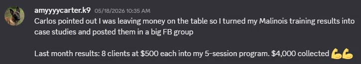 Amy, $4,000 collected in one month